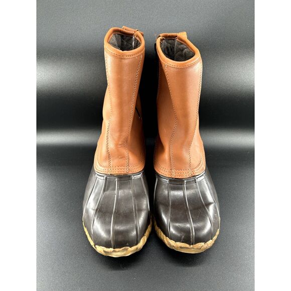 Cabela\'s Duck Boots Steel Shank Unisex Sz12 Tan& Brown Slip Resistant, Insulated main image 4